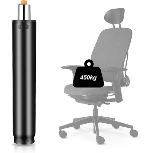 Lbgwp60-Vérin À Gaz De Cha De Bureau, Remplacement Vérin Pneumatique De Cha De Bureau, Réglable Pour La Majorité Des Cha S De Bureau Et Gaming, Longueur Totale 30 À 45 Cm, Noir