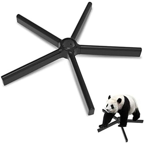 Lbgwp60-Base De Cha De Bureau Robuste Avec Une Capacité De Poids De 2500lb - Design Noir À Angle Droit - Structure Métallique Renforcée, Roulettes Universelles- Pied De Cha De Bureau (Noir 1)