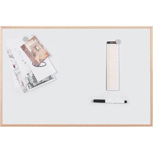 Lbgwp60-Tableau Blanc Magnétique Earth New Basic, 60x40cm, Surface En Acier Laqué, Cadre En Pin Pefc
