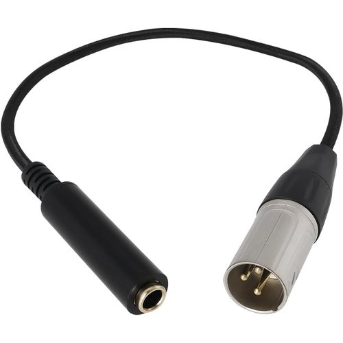 lbgwp60-1 Câble Audio En Métal 3 Broches Mâle Vers Pr 6,35 Mm Xlr Mâle Vers Femelle 1/4"" Pour Mixeurs Microphones Amplificateurs Engrenages En Rack Claviers 30 Cm