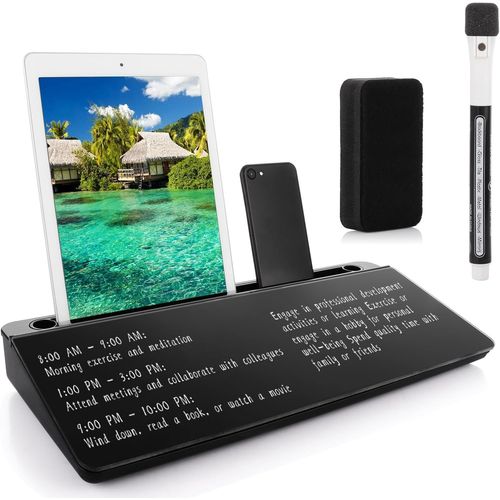 Lbgwp60-Petit Tableau Blanc De Bureau En Verre Avec Rangement, Petit Tableau Blanc Effaçable À Sec Pour Bureau, École Et Fournitures De Maison