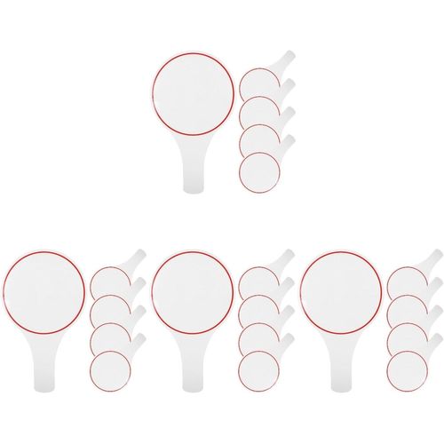 Lbgwp60-20 Pièces Tableau De Bord Tableaux Blancs Effaçables Mini Tableau Pagaies Effaçables Photo Signée Tableaux Blancs Pour Étudiants Mousse Simple Face Main Tenant Une Pancarte