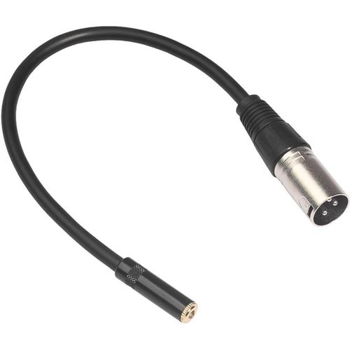 ChenQuanSarl-Câble Adaptateur Audio Xlr Vers 3,5 Mm Pour Connexion De Carte Son Microphone Câble Xlr Mâle Vers 3,5 Mm Trs Femelle 30 Cm Pour Équipement Audio Comme Amplificateurs Mixeurs