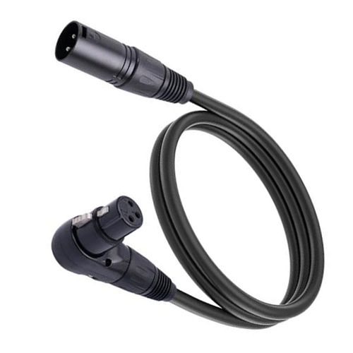lbgwp60-Adaptateur De Câble D'Extension De Microphone Xlr, Connecteur Femelle Mâle À 3 Broches À Angle 90 ° Pour Mélangeurs De Guitares Électriques, Pics Pvc Pour Amplificateurs De (1,8