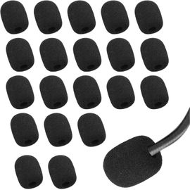 lbgwp60-Lot De 20 Protections Anti-Pop Pour Casque D'Écoute En Mousse - Noir