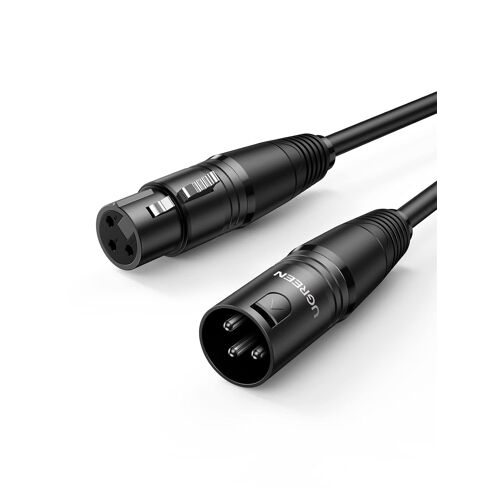 Câble XLR Câble Microphone Mâle vers Femelle Compatible avec Microphone Table de Mixage Enceinte Caméra Amplificateur Alimentation Fantôme Hautparleur Mélangeur Console Sonorisation (3M)