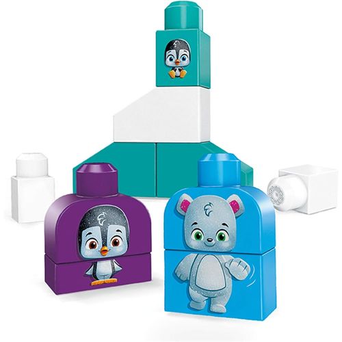 lbgwp60-First Builders Les Amis Polaires, Jeu De 10 Blocs De Construction À Base De Plantes, Jouet Pour Bébé Et Enfant De 1 À 5 Ans, Gpt77