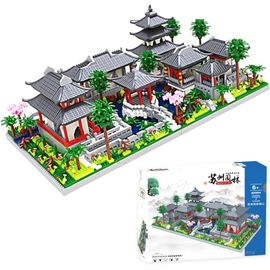 Blocs De Construction Pour L'Architecture Chinoise De Suzhou Garden, Ensemble De Micro Blocs De Construction D'Architecture Chinoise, 3888Pcs Modèle Classique De Décoration De Maison Suzhou Garden