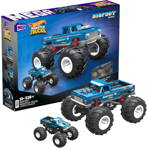 Mega Hot Wheels Coffret De Construction Monster Truck Bigfoot De 538 Pièces,Avec Détails Authentiques,Fonctions Et Surprises,Jouet Enfant,Dès 10 Ans,Hhd20