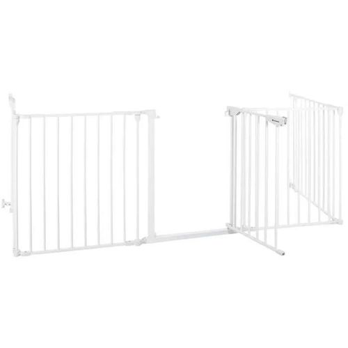 Springos® Barrière De Sécurité Pour Escaliers Et Cheminées Avec Porte Extra Large 318 X 75 Cm Protection