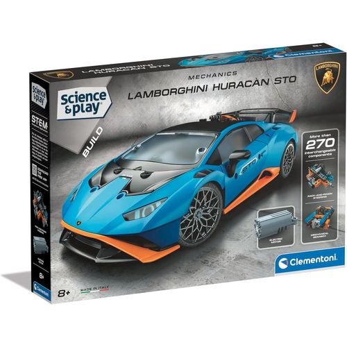 lbgwp60-Ensemble De Construction Lamborghini Voiture Miniature Réaliste, Roues Directrices, Jeu Motorisé Amusant, Jouet Stem (À Partir De 8 Ans)