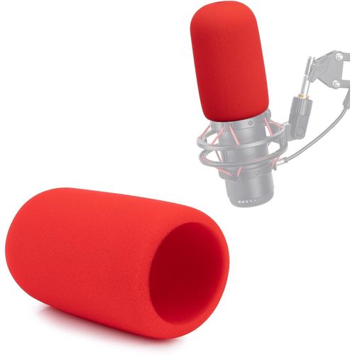 HyperX Quadcast Filtre Anti-Pop-Mousse Bonnette pour Microphone HyperX Quadcast S Anti Vent pour Bloquer Les Plosifs ¿Rouge¿