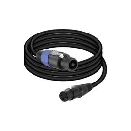 lbgwp60-Speakon Câble De Connexion Mâle Vers Xlr Pour Tables De Mixage, Préamplificateurs, Haut-Parleurs, Etc., Avec Fermeture Rotative (Mâle Vers Xlr Femelle, 1,8 M)