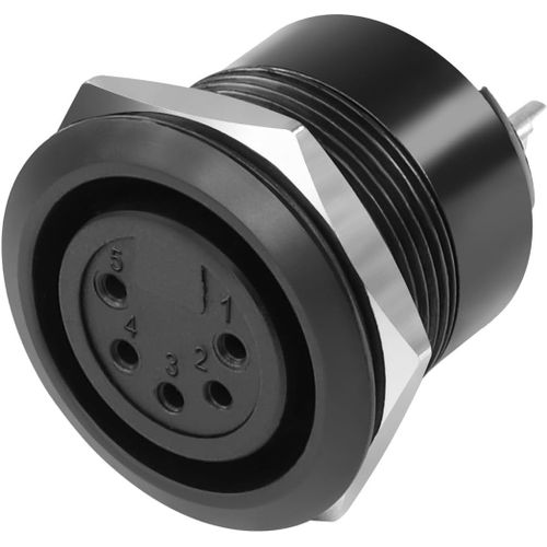 ASFASFq-Adaptateur de soudure à 5 broches XLR femelle vers connecteur rond à souder XLR DMX 5 broches pour éclairage de scène Sound RDM/DMX, noir