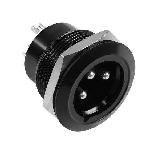XLR Mâle filetée Fixation Souder Adaptateur 3Pin XLR mâle à Souder Borne Rond Connecteur XLR Panneau Montage Prises,pour Scène éclairage Haut-Parleur Microphone Équilibré/Déséquilibré