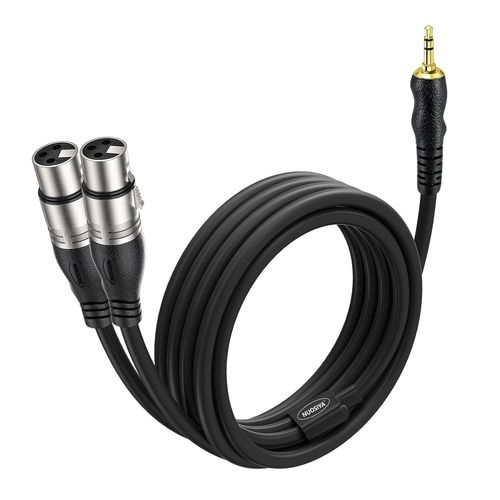 lbgwp60-Cable Jack 3.5, 2M Câble Adaptateur En Y Trs Vers Double Xlr Femelle 3,5 Mm Mini Jack Stéréo Mâle Vers 2 Xlr Femelle