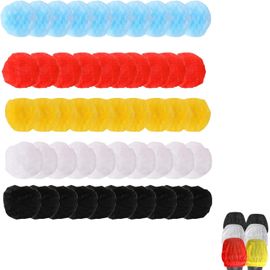 50 pièces couvertures de micro hygiéniques jetables non tissées antibactériennes pour la plupart des microphones portables,pour karaoké,concerts,(5 couleurs,10 de chaque couleur)