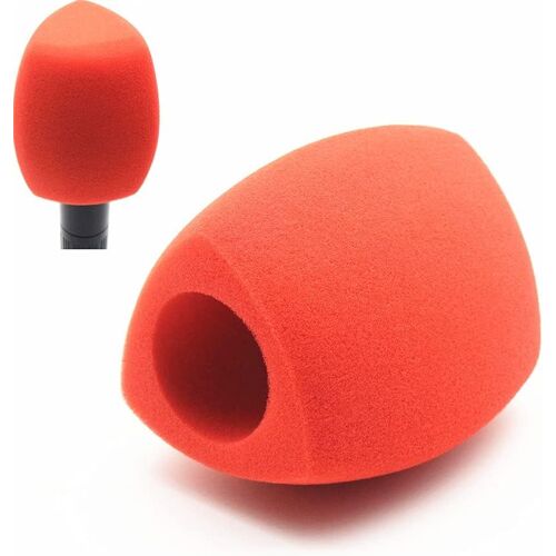 Bonnette en mousse pour microphone à main-Grand filtre anti-pop en mousse pour microphone à main-Rouge