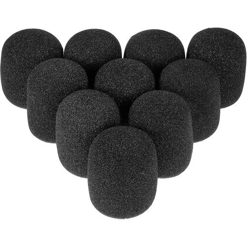 lbgwp60-Lot De 10 Housses De Micro Pour Microphones, Épaisses En Mousse, Réutilisables Pour Empêcher Les Éclaboussures De Salive Et La Poussière De Pénétrer Dans Le Micro, Pour Karaoké, Dj