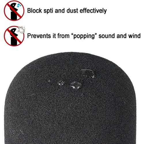 ASFASFq-Blue Yeti Housse de microphone en mousse pour microphone à condensateur USB Yeti Pro, filtre anti-pop pour microphone d'intérieur et d'extérieur (Noir)