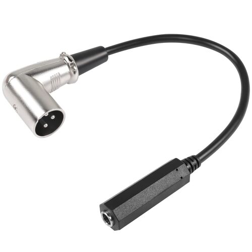 90° Angle XLR à 6.35mm Symétrique Câble 3Pin XLR Droit Angle Mâle à TRS 1/4 6,35mm Stéréo Prise Casque Câble, pour Tables de Mixage Microphone Amplificateur, 30cm/11.8in