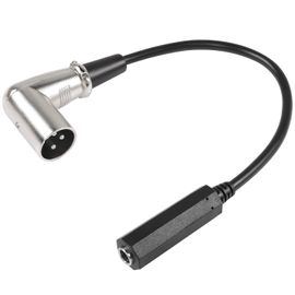 lbgwp60-90° Angle Xlr À 6.35Mm Symétrique Câble 3Pin Xlr Droit Angle Mâle À Trs 1/4 6,35Mm Stéréo Pr Casque Câble, Pour Tables De Mixage Microphone Amplificateur, 30Cm/11.8In