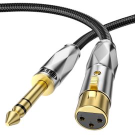 Lbgwp60-Câble Équilibré 6,35 Mm Vers Xlr, Mâle Vers Femelle Xlr Vers 6,35 Mm, Câble Xlr Vers Xlr Pour Consoles De Mixage, Microphone, Guitare, Ampli Et Haut-Parleurs (5 Mètres)