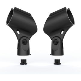 ChenQuanSarl-Lot De 2 Supports De Microphone Universels, Support De Clip Réglable Adaptatif Pour Micro Livré Avec Un Adaptateur À Vis Mâle De 1,5 Cm Vers 3/8"" Femelle Adapté Pour Les Microphones Port
