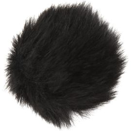 ChenQuanSarl-Pare-Br De Microphones Lavalier, Son Clair Réduire Le Bruit Fourrure Artificielle Revers Micro Coupe Pour L'Extérieur(Le Noir)