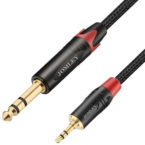 ASFASFq-JOMLEY Câble Jack 3,5mm mâle à 6,35mm mâle, Stéréo Câble 3,5mm à 6,35mm Adaptateur Câble pour Guitare, Clavier, Piano, Appareils de Cinéma Maison, Haut-parleur et Amplificateurs - 3 M