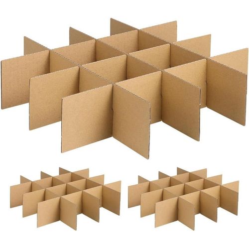 lbgwp60-18Pcs Séparateurs En Verre Pour Cartons De Déménagement - Div urs En Carton Robustes Pour De Vaisselle Et Verrerie, Idéal Pour Déménagement En Toute Sécurité