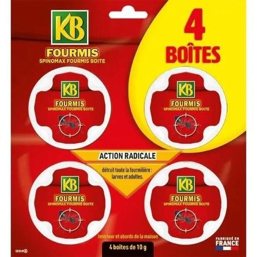 Anti-fourmis - KB - KFOUB4N - Boîte 4 x 10 g - Répulsif fourmis