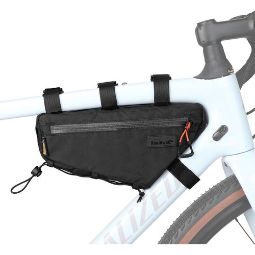 Bike Frame Bag Waterproof Bike Frame Bag 1.8l Triangular Bag Bicycle Pouch Under Tube Bicycle Pouch Professional Cycling Accessories (M) Black