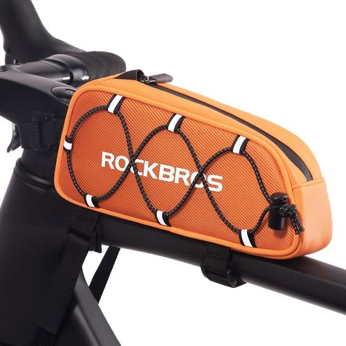 Sept-Sacoche Cadre Vélo 1l/0,9l Sacoche Triangle Vélo Léger Mince Sac Avant Vtt Gravel Résistant Compact Réfléchissant Cyclisme Scratch Découpable Portable Sangle Latérale Polyester