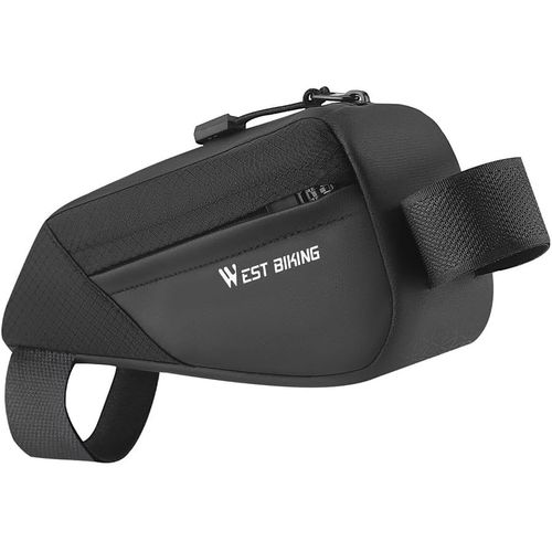 Sept-Sacoche De Vélo De 0,5 L, Sacoche De Cadre De Vélo, Sacoche De Tube Avant, Sac De Cadre De Vélo, Taille Compacte, Fermeture Éclair Lisse, Sac Triangulaire, Accessoires De Vélo De Route