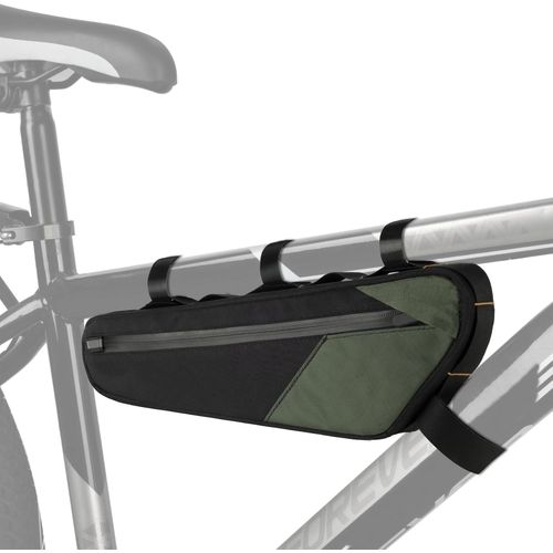 Kal-Sacoche Cadre Velo 2,5l Grande Capacité Sac Pour Tube Horizontale De Vélo Étanche Accessoires Vélos Route De Course Porte Outil Kit Velo Electrique Vtt Cyclisme 380 * 115 * 55mm Vert