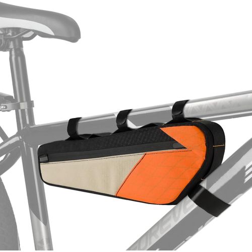 2.5l Large Capacity Bicycle Frame Bag For Horizontal Tube Waterproof Bike Accessories Road Racing Holder Tool Kit Electric Bicycle Mtb Cycling 380 X 115 X 55 Mm Orange