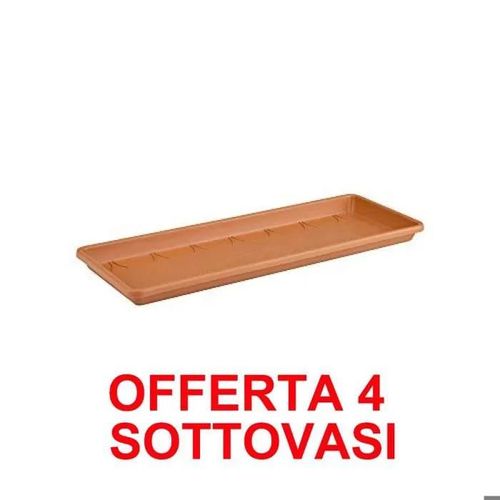 Elho Offerta 4 Sottovaso Per Fioriere Barcelona Trough Saucer 40cm Terra