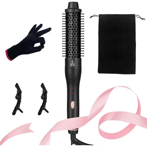 Brosse Soufflante Électrique 38mm - Brosse Chauffante Pour Cheveux, Crée Des Boucles Et Lisse - Thermique Ronde Professionnelle - Idéale Brushing & Styling Température Réglable