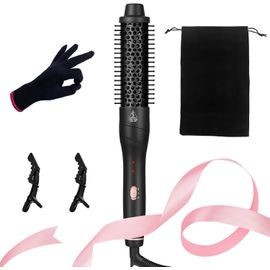 Ksfal-Brosse Soufflante Électrique 38mm-Brosse Chauffante Pour Cheveux,Crée Des Boucles Et Lisse-Thermique Ronde Professionnelle-Idéale Brushing&styling Température Réglable