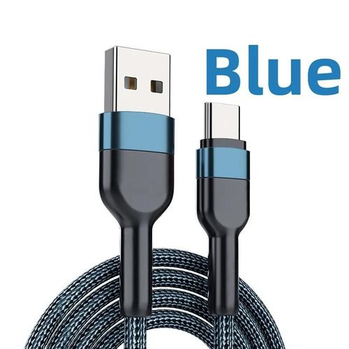 Aour-Vumpach Usb Type C Câble De Charge Rapide Cordon De Données Câble De Chargeur C Pour Iphone 15 Samsung S21 A51 Xiaomi Mi 10 Câble Redmi Huawei-0.5mblue