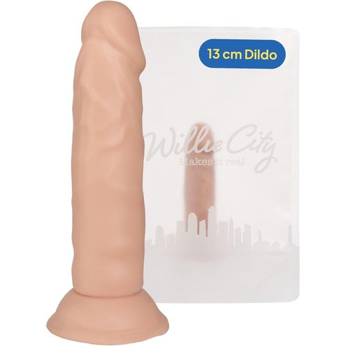 Kalanka-Willie City Gode À Ventouse Réaliste 13 Cm - Gode Réaliste Pour Débutants, Femmes, Hommes Et Couples - Gode Doux Pour Jeux Anaux Et Vaginaux - Gode Réaliste Sans Mains