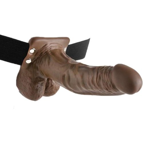 Meimie-Gode Ceinture Creux Avec Testicules, Chocolat, 18 Cm, 1 Unité