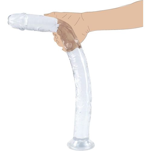 Gode Extra Long Xxxl, Gode Avec Ventouse Gode ¿¿Anal En Silicone Transparent Sex Toýs Pour Couples Et Femmes
