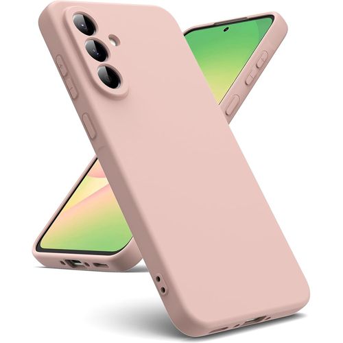 - Coque Compatible Avec Samsung Galaxy A56 5g, [Coque Silicone Liquide] [Intérieur Microfibre] Souple Étuis En Caoutchouc Housse Antichoc Protection Bumper Coque A56 5g - Rose