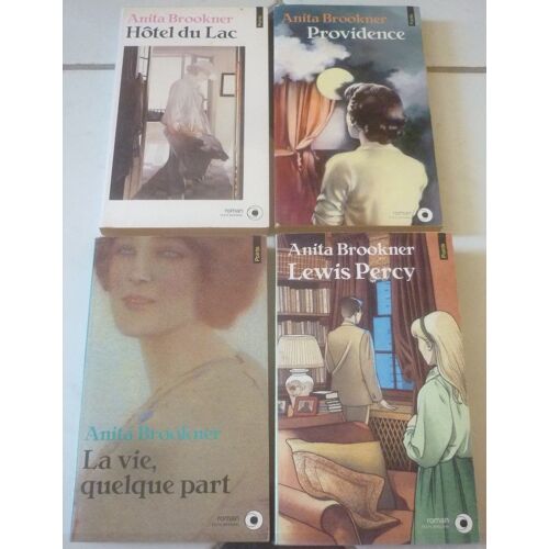 Anita Brookner, 4 Romans Anglais En Poche Points Seuil : Hôtel Du Lac + Lewis Percy + La Vie, Quelque Part + Providence