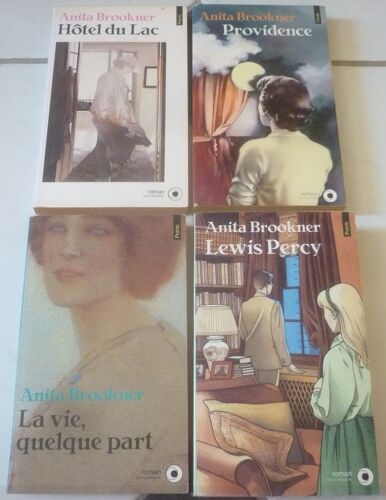 Anita Brookner, 4 Romans Anglais En Poche Points Seuil : Hôtel Du Lac + Lewis Percy + La Vie, Quelque Part + Providence