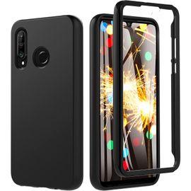 Coque pour Huawei P30 Lite, Coque P30 Lite, Antichoc 360 Degr¿¿s Protection avec Protection ¿¿cran Integrale Case Etui Housse Cover pour Huawei P30 Lite/ P30 Lite New Edition(Noir)
