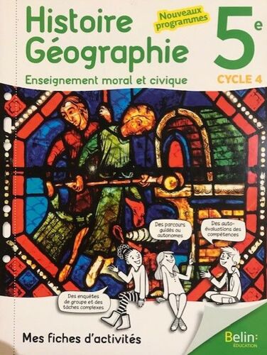 Fiches D'activités Histoire Géographie Emc 5ème, Belin