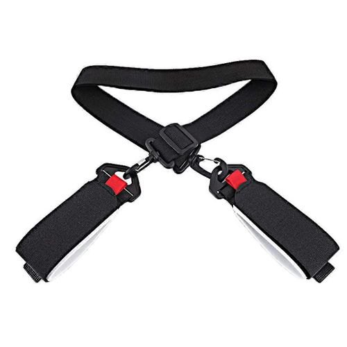 Sangle De Ski Réglable Pour Sangles Et Bâtons De Ski, Sangle D'épaule Rembourrée, Équipement Essentiel Pour Skis, Noir